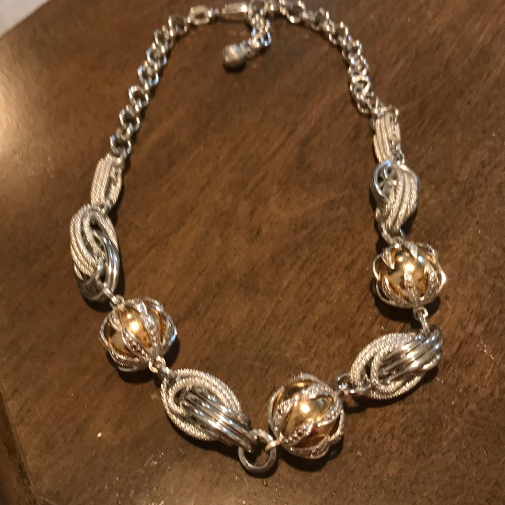 Silver and Gold Choker Adjustable sizing